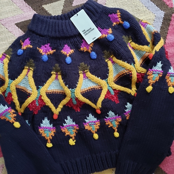 ZARA Knit Pom Pom Sweater Medium - Picture 11 of 13